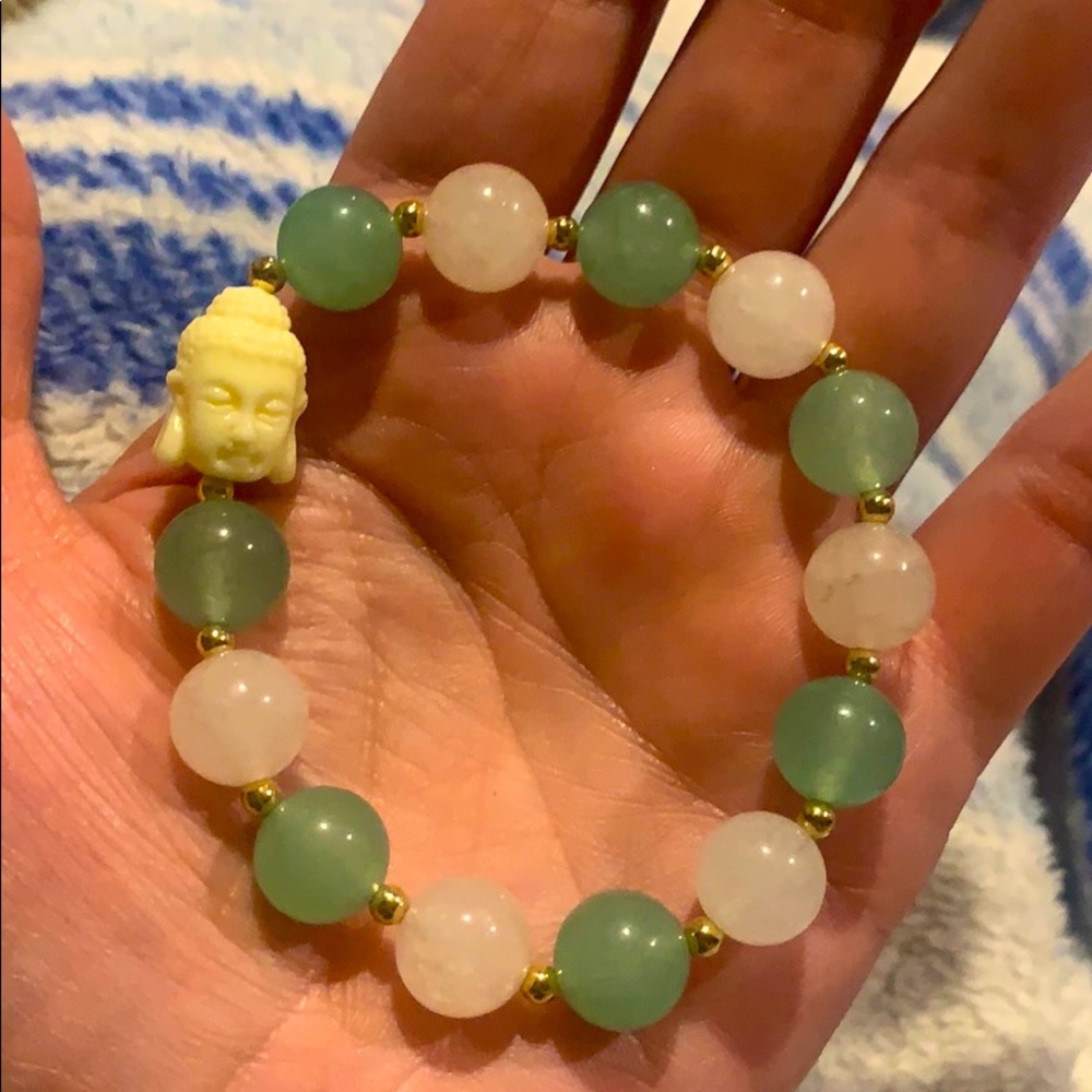 Gemstone Buddha bracelet